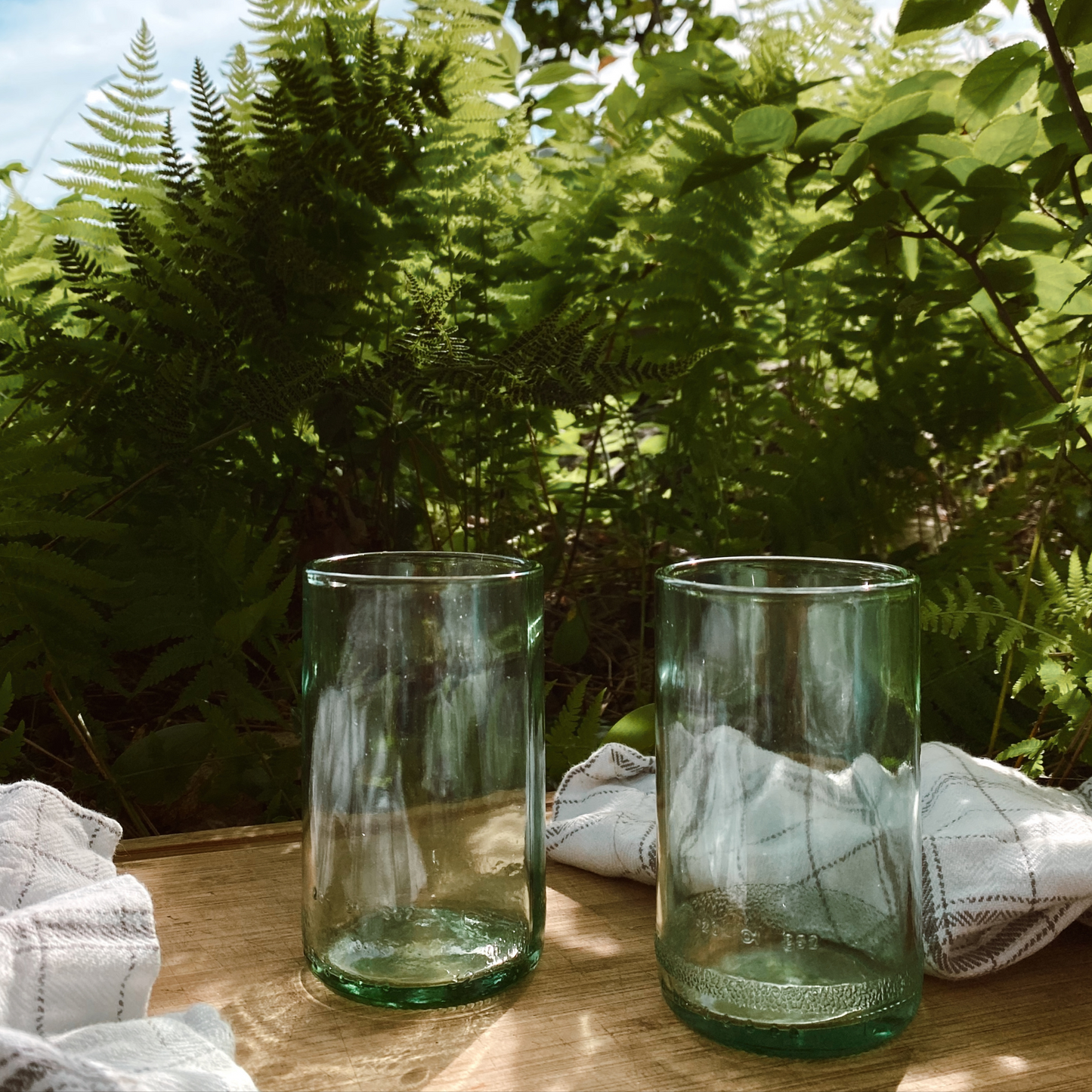 TWIN - 8oz Upcycled Glass Cups (Set of 6) - Green Tinted – DoneGood